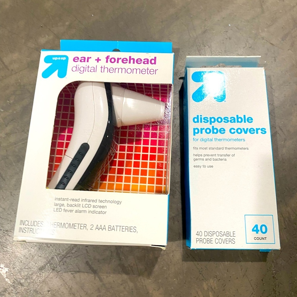 Digital thermometer and probe covers! ACCURATE and NON-INVASIVE